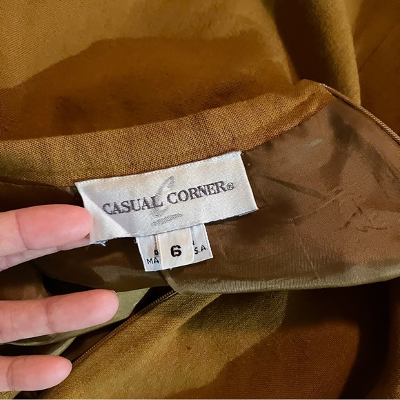 Vintage midi skirt ~ ochre - Picture 5 of 6